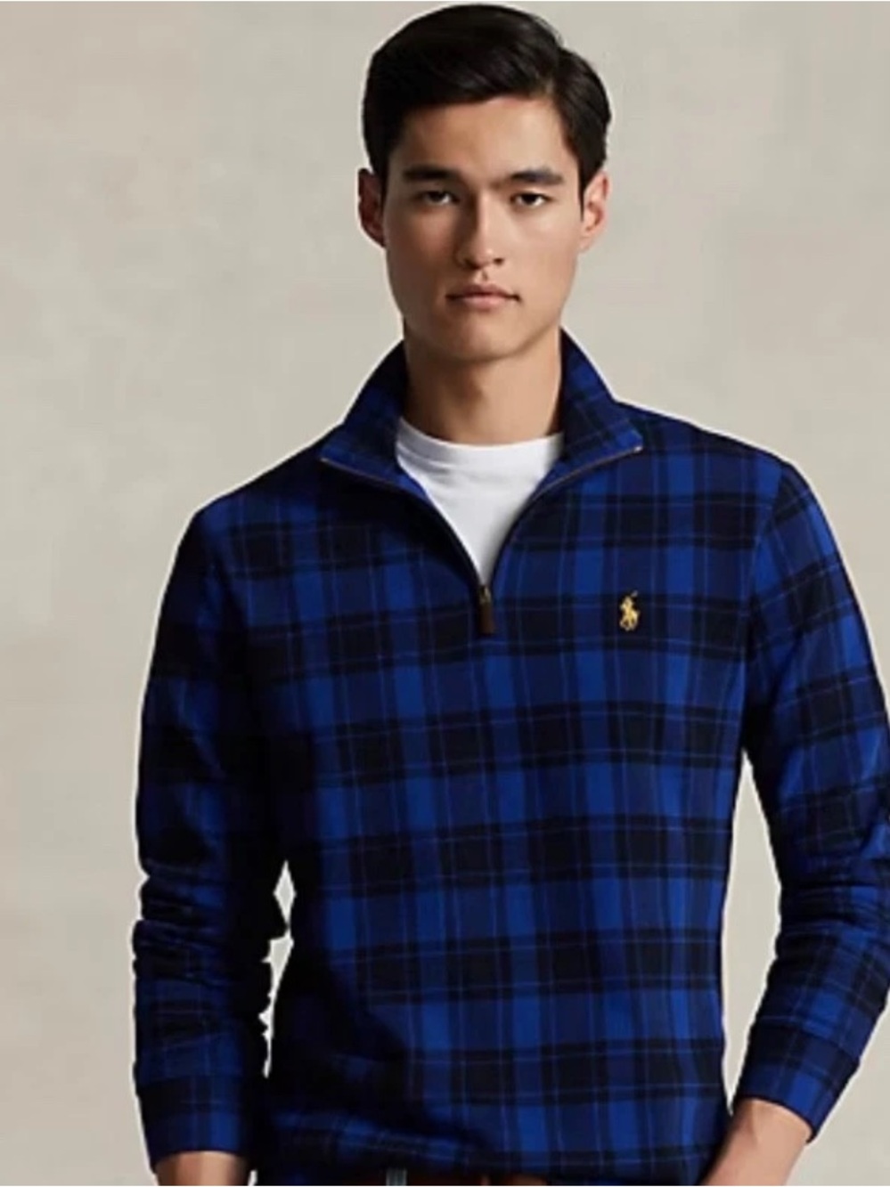 Polo Ralph Lauren
Men's Estate-Rib Cotton Quarter-Zip Pullover